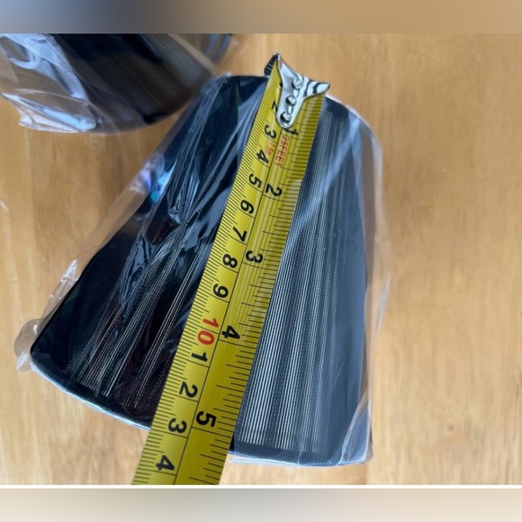 NWOT Set of 2 Black Pleated Mini Lamp Shade - Picture 2 of 4